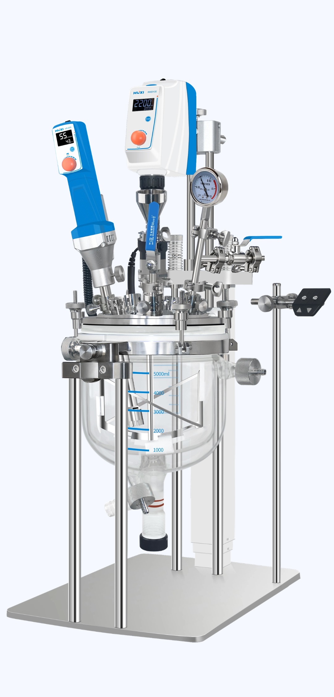 HR-LAS系列实验室真空乳化反应釜标配